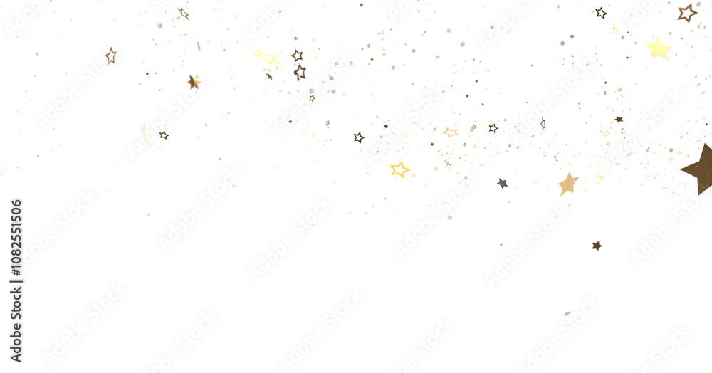 Fototapeta premium XMAS Stars - Festive christmas card. Isolated illustration white background. -