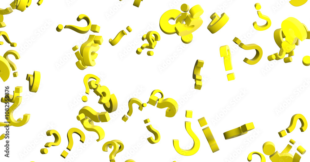 colored question marks background concept. 3D Rendering. colored question marks background concept. 3D Rendering.