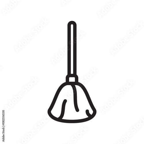 Dust cleaner icon line vector design template in trendy style