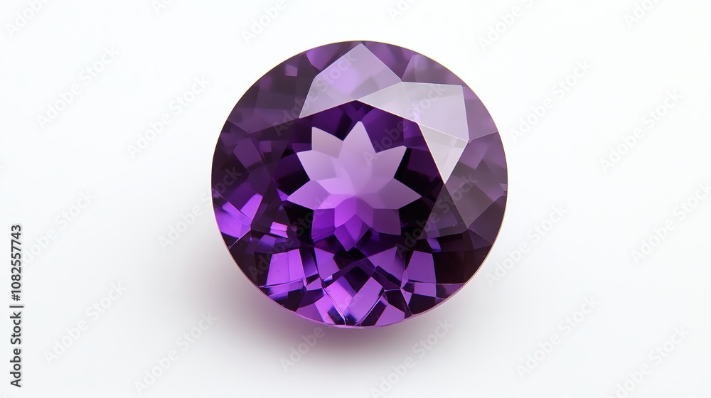 Amethyst gemstone, white isolate background. Amethyst gemstone, white isolate background.