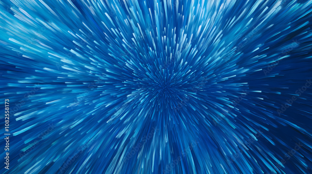 Blue radiant light burst - abstract dynamic energy background in vibrant blue tones. Radiant. Illustration