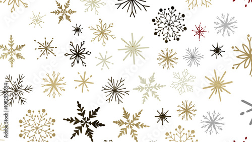 Snowflakes - Christmas Card - Snowflakes Of Paper In Frame