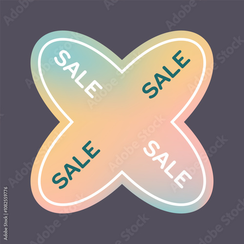 Sale promotion badge in retro style