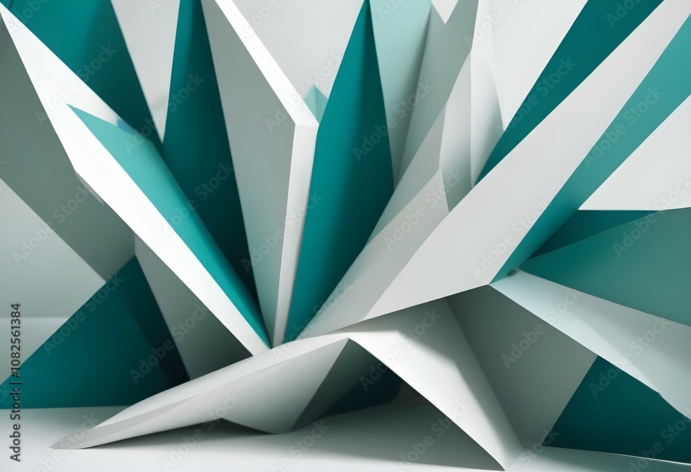 Paper style white monochrome background Abstract wallpaper in 3d paper style with doodle pattern style 3d