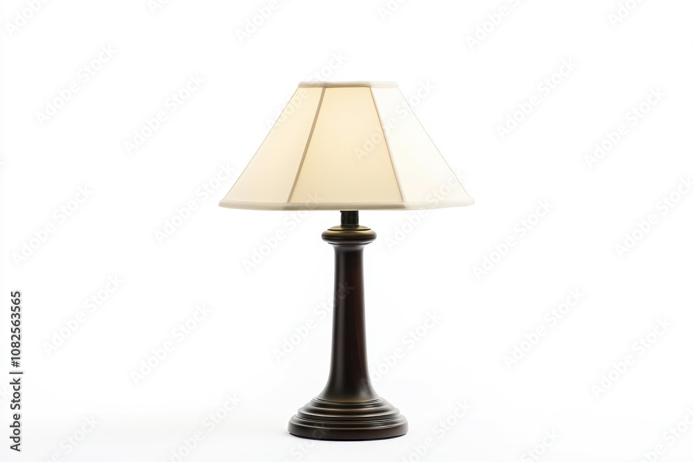 Table lamp with white shade Table lamp with white shade