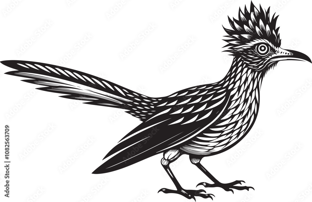 Obraz premium roadrunner bird vector illustration, printable design
