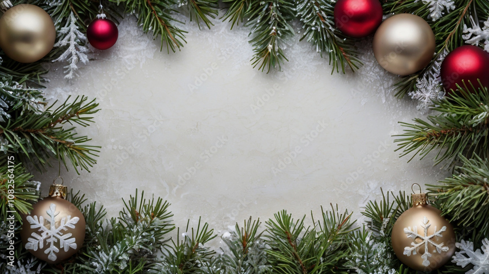 christmas background with fir branches and cones christmas background with fir branches and cones