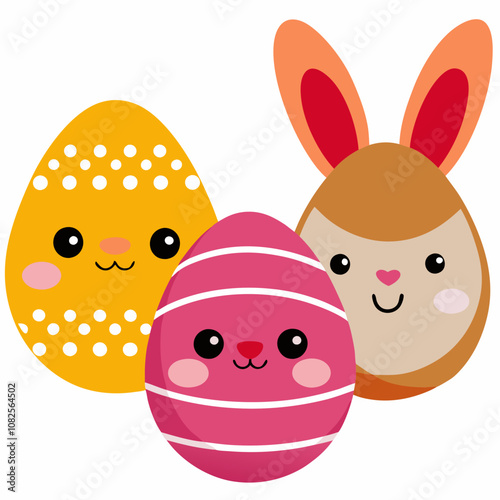 Easter Sunday, card with bunny, easter egg, easter sunday background