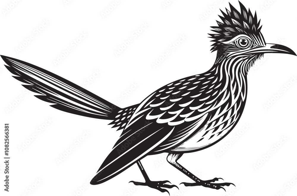 Obraz premium roadrunner bird vector illustration, printable design