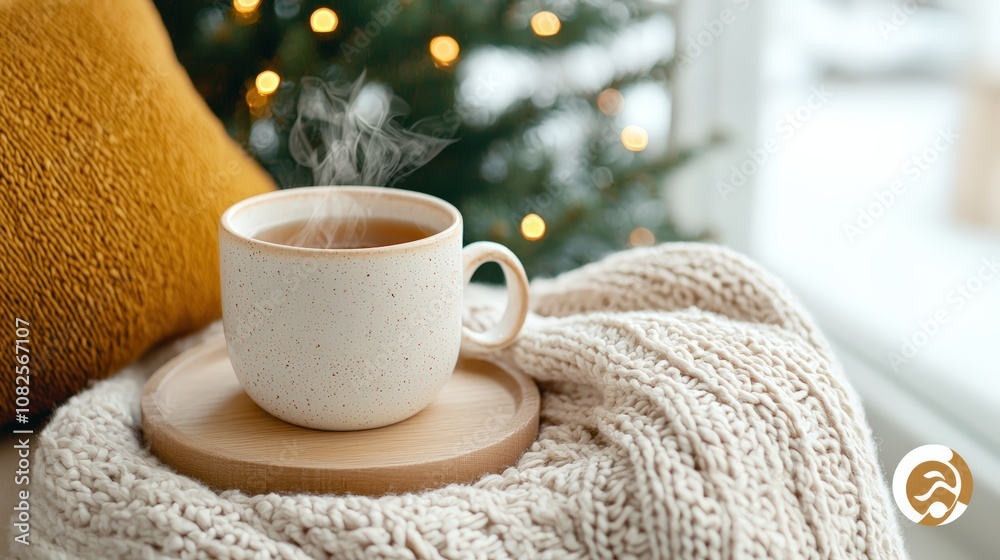 Cozy winter tea time