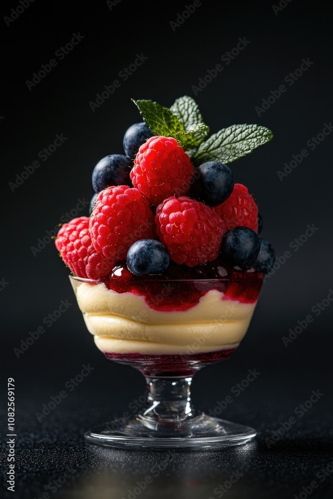 Fresh fruit salad with berries and mint Fresh fruit salad with berries and mint