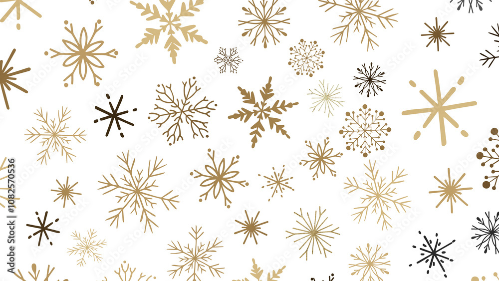 Snowflake Ballet: Exquisite 3D Illustration of Descending Festive Snowflakes in Motion Snowflake Ballet: Exquisite 3D Illustration of Descending Festive Snowflakes in Motion