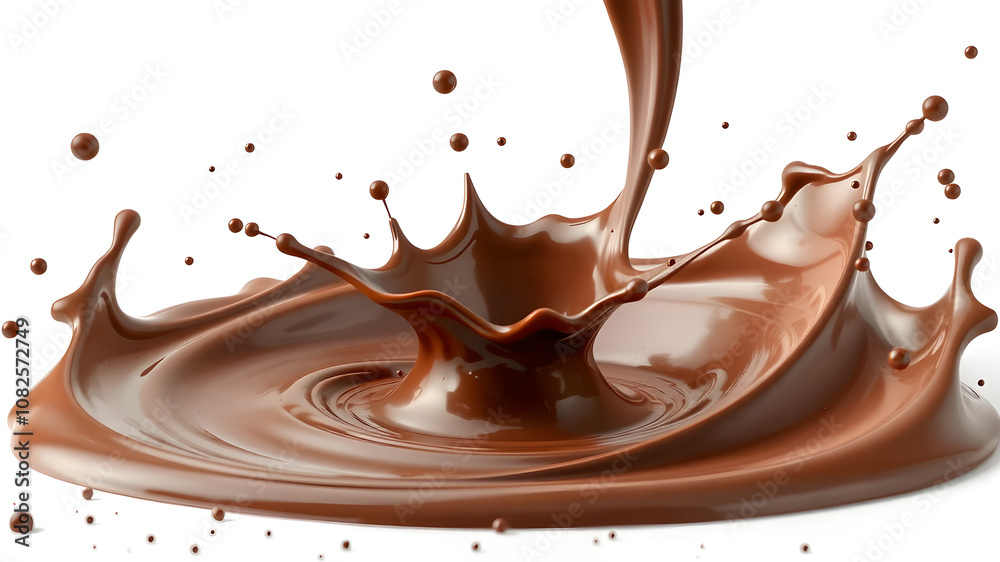 Chocolate splash isolated on white background. Chocolate splash isolated on white background.