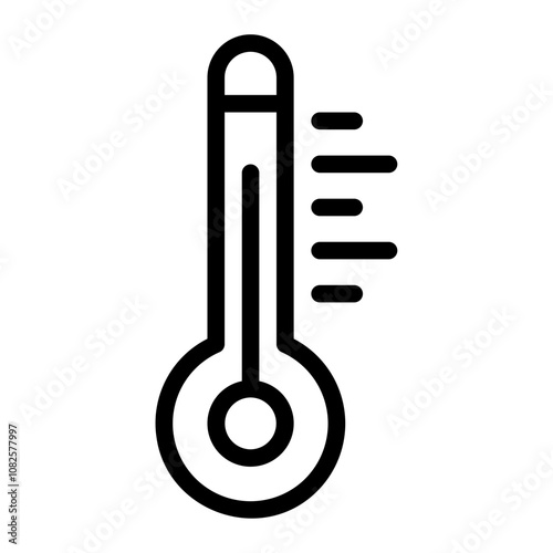thermometer line icon