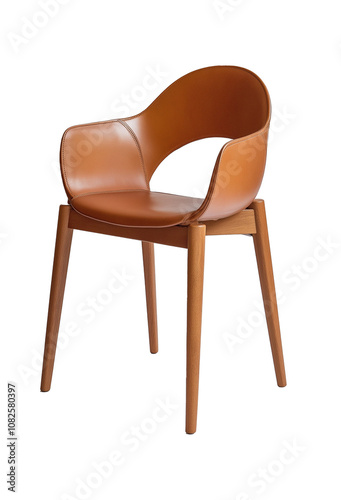 Simplistic Scandinavian Style Chair with Minimalist Design on Transparent Background, Perfect for Modern Interior Design Illustrations