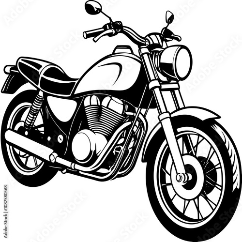 Motorbike on White Background