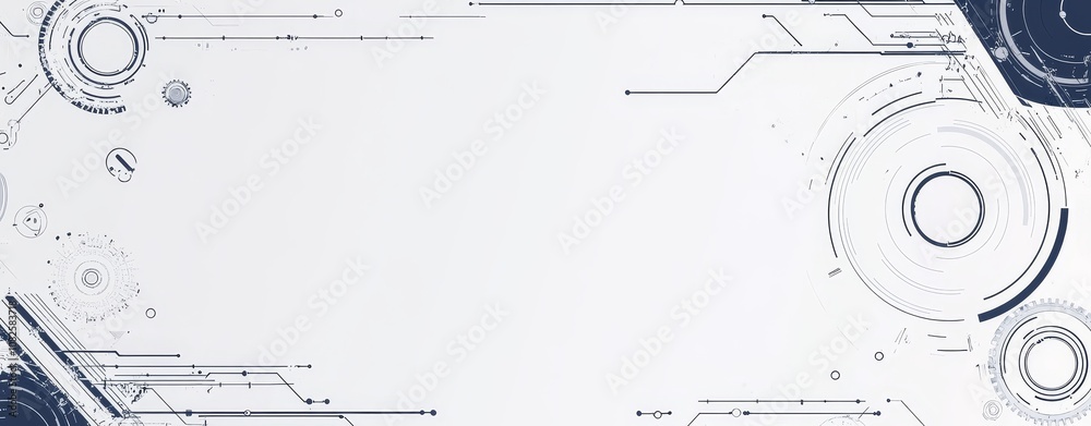 Obraz premium Various technological elements with an abstract technological background