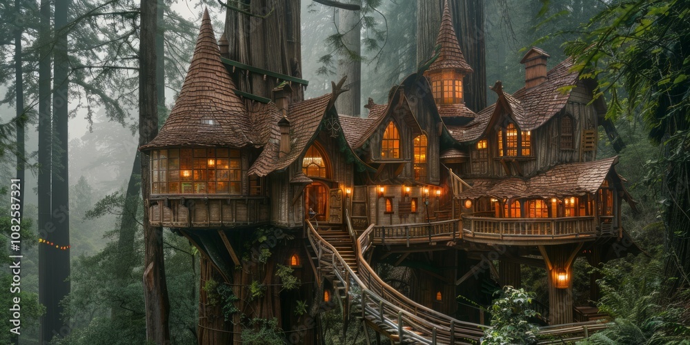 Enchanted Treehouse in Redwood Forest Enchanted Treehouse in Redwood Forest