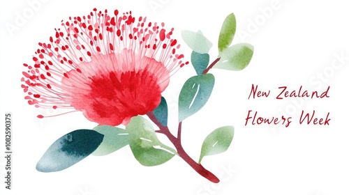 Celebrate New Zealand Flowers Week with Vibrant Watercolor Art