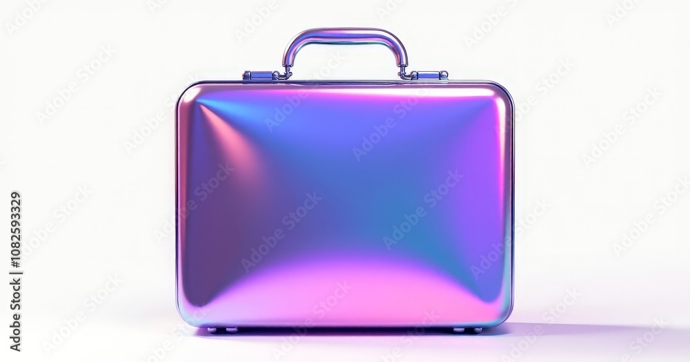 Futuristic Holographic Briefcase Icon For Business Innovation And Professional Branding Futuristic Holographic Briefcase Icon For Business Innovation And Professional Branding