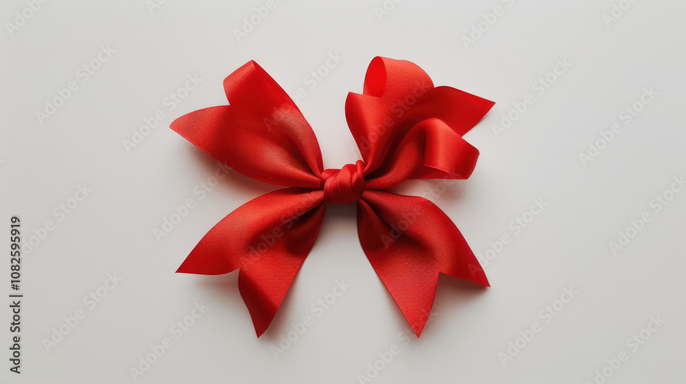 red gift ribbon gift bow on white red gift ribbon gift bow on white
