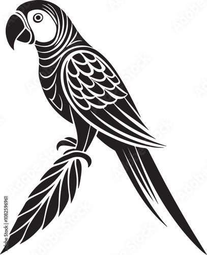 scarlet macaw bird vector illustration transparent background