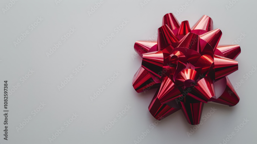 red gift ribbon gift bow on white red gift ribbon gift bow on white