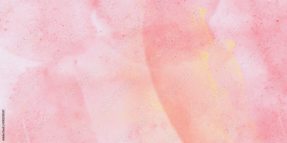 Fototapeta premium Watercolor background. Abstract pastel colors watercolor background. Light Azalea Pink Rough Abstract background design. Hand painted pink watercolor background with abstract fringe and bleed paint .