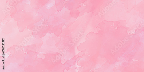 Watercolor background. Abstract pastel colors watercolor background. Light Azalea Pink Rough Abstract background design. Hand painted pink watercolor background with abstract fringe and bleed paint .