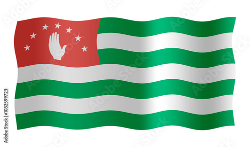 Flag of Abkhazia, in the Southern Caucus. 