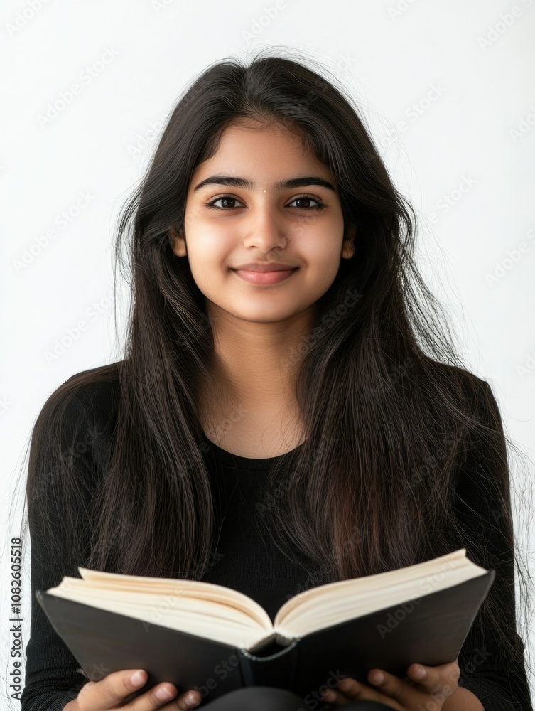 Educated Young Woman Reading a Book Educated Young Woman Reading a Book