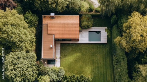 The house sits on a lot that's about 160 square meters.