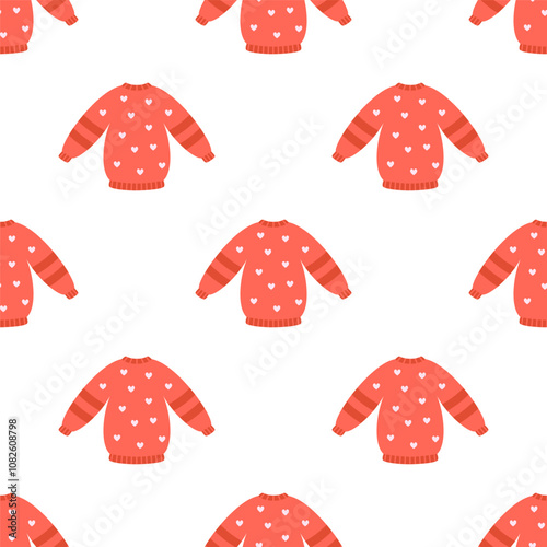 autumnal sweater seamless pattern