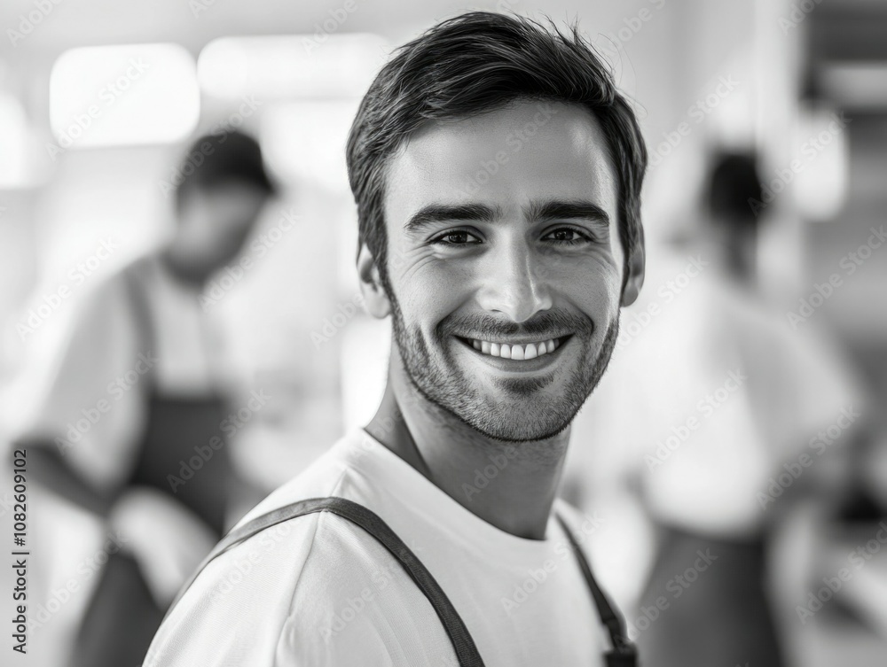 Fototapeta premium Happy Chef in Bakery