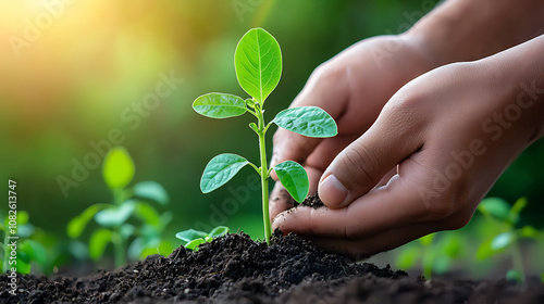 Farmers nurture healthy soil by planting legumes for sustainable agriculture