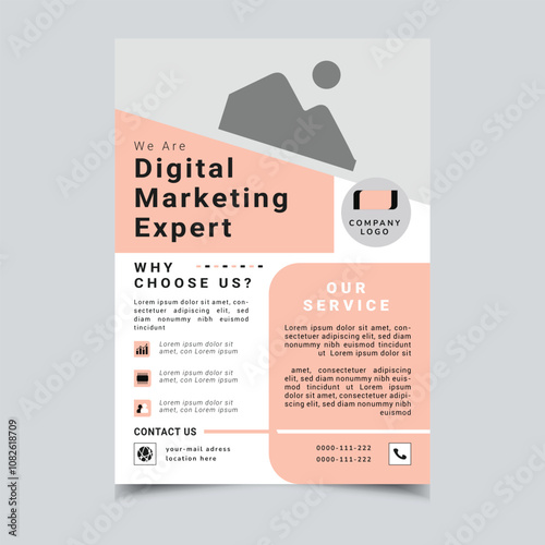 Digital marketing expert flyer design template