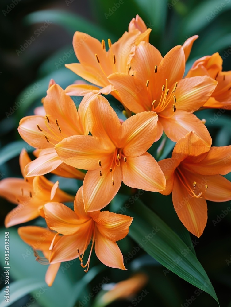 Fototapeta premium Orange flower bouquet close-up