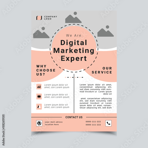 Digital marketing expert flyer design template