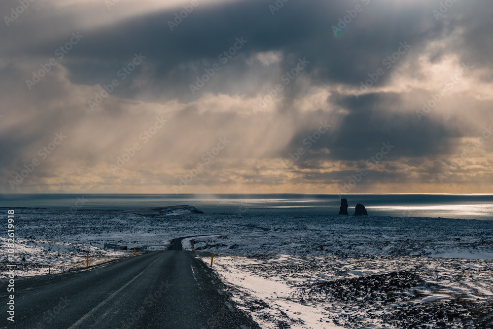 lóndrangar in a winter day
