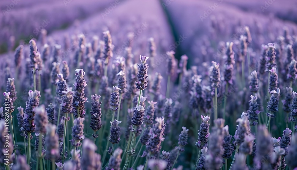 Fototapeta premium Field of lavender with copy space