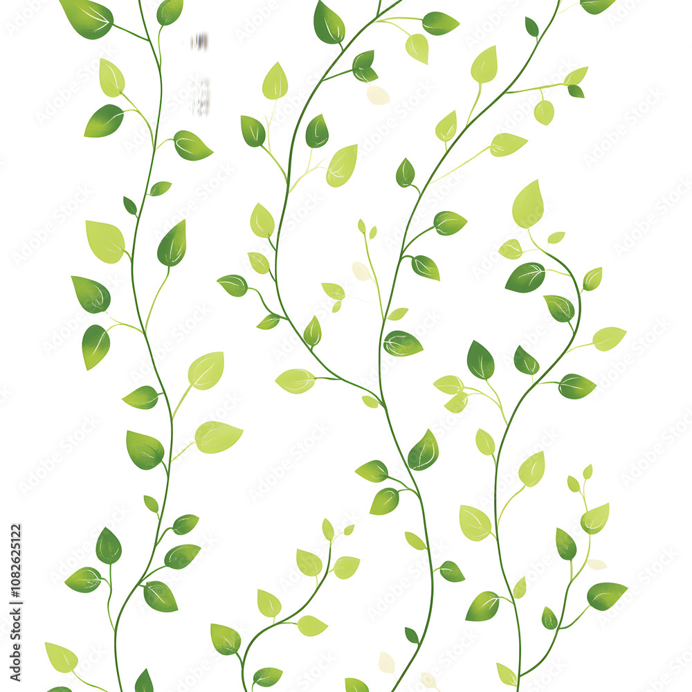 Obraz premium modern 2D doodle cartoon flower concept with open space for text, featuring whimsical floral and leafy elements on crisp white backgrounds.
