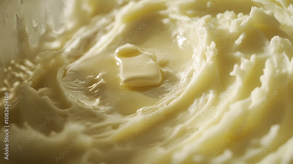 A close-up of a bowl of creamy mashed potatoes with a pat of butter melting on top, showing the smooth, velvety texture. Cinematic Scene, 4k resolution, cinematic scene A close-up of a bowl of creamy mashed potatoes with a pat of butter melting on top, showing the smooth, velvety texture. Cinematic Scene, 4k resolution, cinematic scene