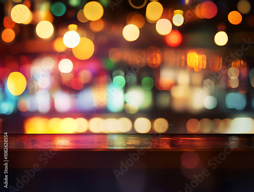 Wallpaper Mural An empty table on pub bar background Torontodigital.ca