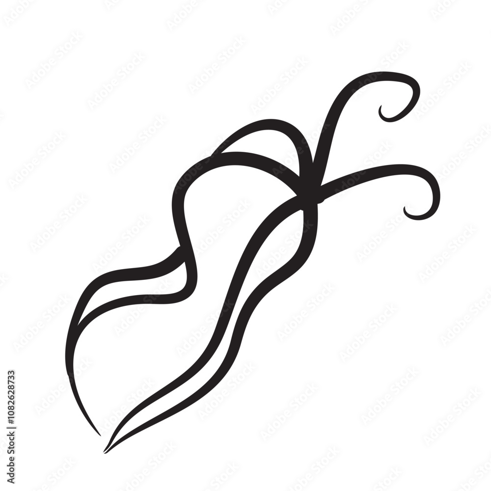 icon butterfly isolated on white