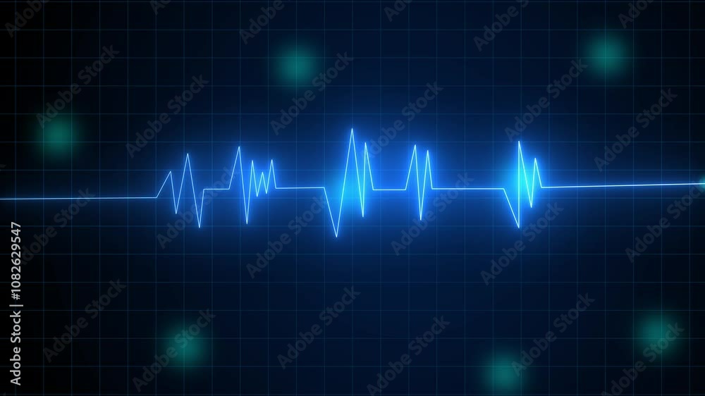 neon Futuristic glowing heartbeat icon abstract medical Presentation background. neon Futuristic glowing heartbeat icon abstract medical Presentation background.