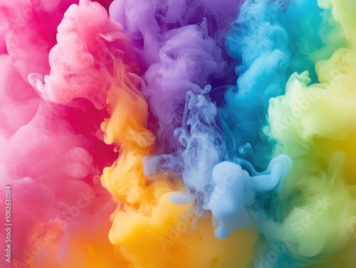 Colored Smoke Close Up