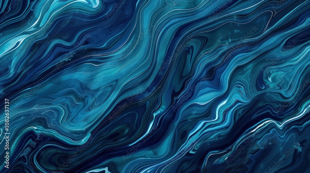 Obraz premium Abstract Blue Swirls