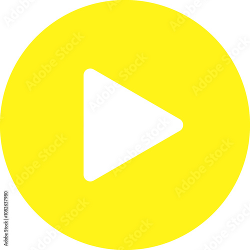 Yellow Play Button Icon Png