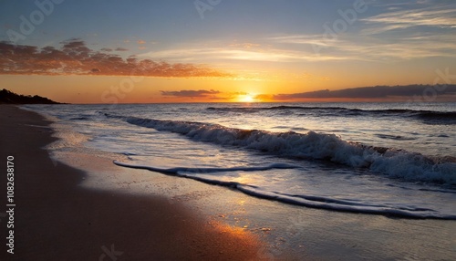 sunset on the beach