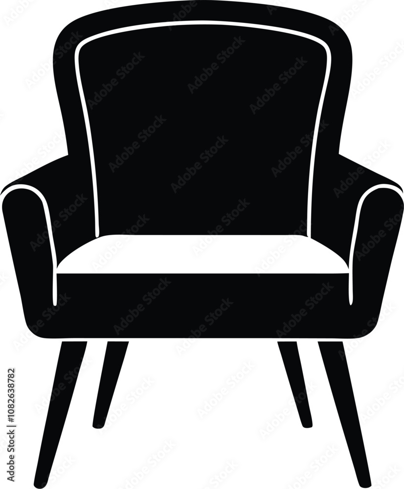 chair silhouette vector, chair icon, deck chair chair silhouette vector, chair icon, deck chair